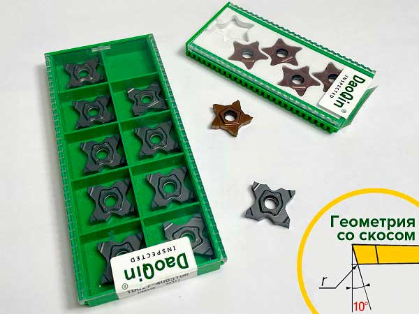 геометрия отрезной пластины со скосом кромки