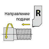 Наружная правая резьба