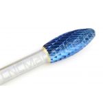 H102506-B-ДВ Борфреза (шарошка) твердосплавная по металлу тип H, d10 мм, двойная насечка, с покрытием Blue-Tec