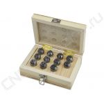 ER20-11 pcs набор цанг стандартной точности в деревянном кейсе