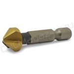 Зенковка 12.4 мм 90 градусов, 1/4, HSS-TiN,  шестигранный хвостовик