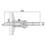 Штангенглубиномер цифровой 0-150 мм, 0.01, 100 мм Norgau
