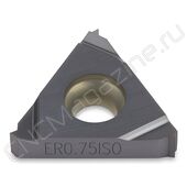 16ER0.75ISO DM215 пластина резьбовая твердосплавная, метрическая резьба полный профиль 60°
