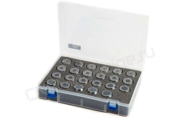 ER40-23 pcs набор цанг стандартной точности в пластиковой коробке