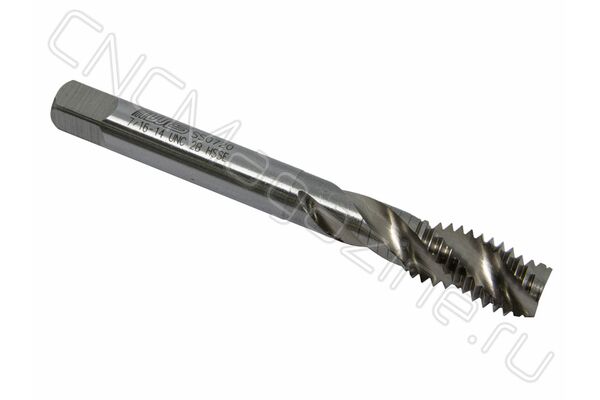 Метчик 7/16"-14 UNC HSS-E 6H спиральная канавка 38° (W02UNC0716)