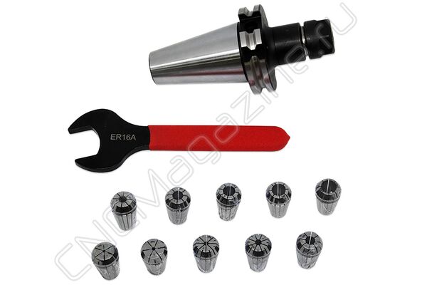 SK40-ER16-70 10PCS Патрон с набором цанг 10 шт (d1-10 мм)