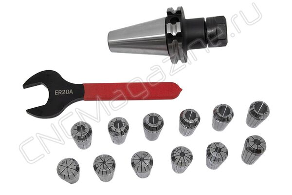 SK40-ER20-70 12PCS Патрон с набором цанг 12 шт (d2-13 мм)