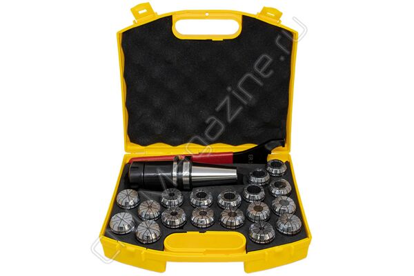 BT40-ER32-100 18PCS Патрон с набором цанг 18 шт (d3-20 мм)