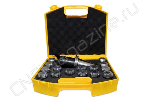 SK50-ER40-100 15PCS Патрон с набором цанг 15 шт (d4/5/6/7/8/9/10/12/14/16/18/20/22/24/26 мм)