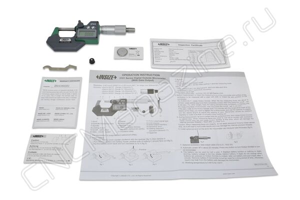 3101-25A Микрометр цифровой 0-25 мм, 0.001 мм, IP65