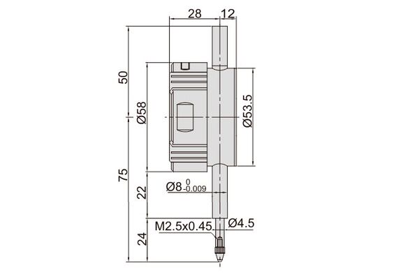 2108-101F Индикатор электронный для нутромера 12.7 мм, 0.001 мм, без ушка