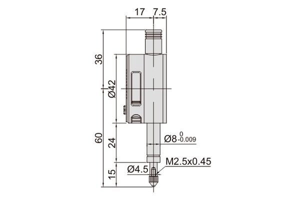 2114-5F Индикатор электронный ИЧЦ 5 мм, 0.01 мм, без ушка
