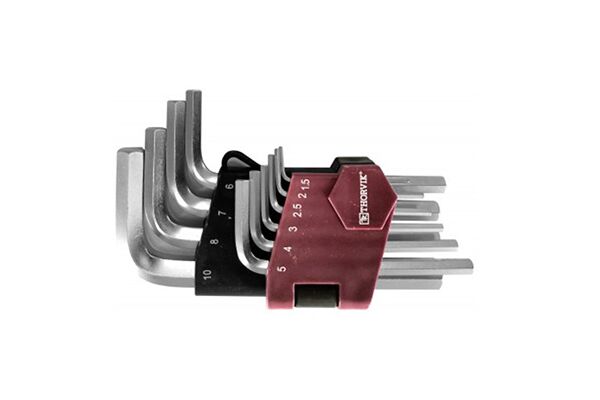 Набор ключей торцевых шестигранных коротких, H1.5-H10, 10 предметов HKS10S Thorvik