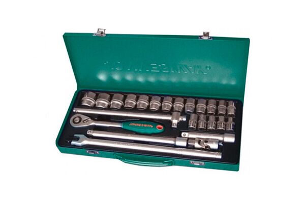 Набор головок торцевых 1/2"DR, 10-32 мм, 24 предмета S04H4524S Jonnesway, Cr-Mo сталь