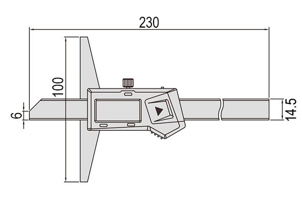 1141-150A Штангенглубиномер цифровой ШГЦ 0-150 мм, 0.01, 100 мм