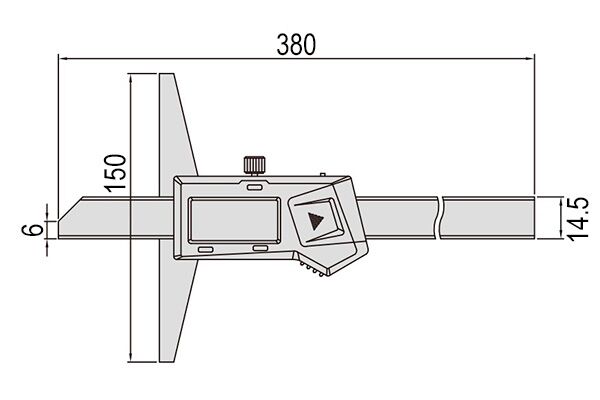 1141-300A Штангенглубиномер цифровой ШГЦ 0-300 мм, 0.01, 150 мм
