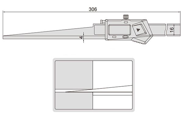 1160-10 Щуп клиновой цифровой 0.2-10 мм, 0.01 мм