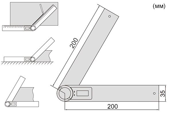 2176-200 Угломер цифровой универсальный  0-360°