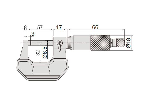 3202-50A Микрометр гладкий 25-50 мм, 0.01 мм, Тип A