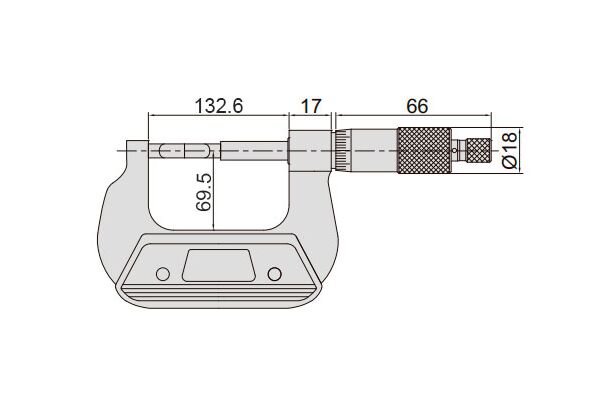 3232-100A Микрометр лезвийный МКЛ (6.5x0.75mm) 75-100 мм, 0.01 мм
