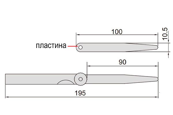 4602-17 Щупы для измерения зазора 0.02-1 мм, 100 мм, 17 шт набор