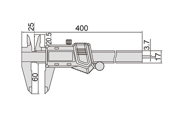1114-300A Штангенциркуль цифровой (оцинкованный корпус) ШЦЦ-1 0-300 мм, 0.01 мм, губки 60 мм