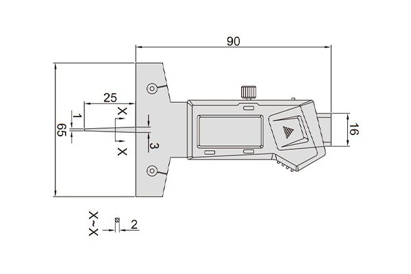 1145-25A Штангенглубиномер цифровой ШГЦ 0-25 мм, 0.01 мм