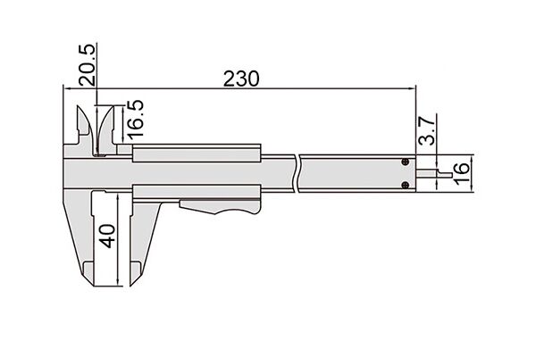 1223-150 Штангенциркуль нониусный ЩЦ-1 0-150 мм, 0.05 мм, губки 40 мм