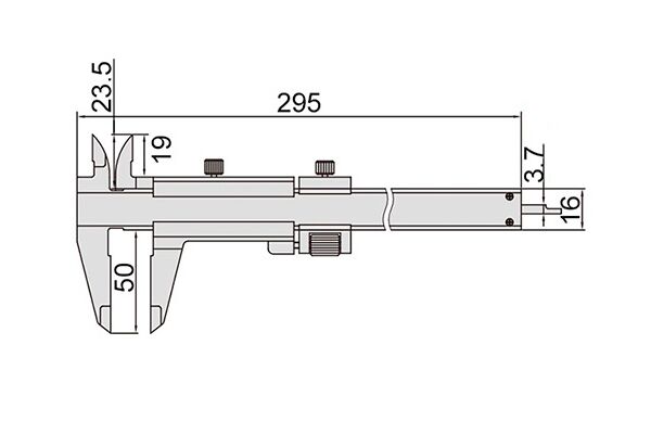 1233-180 Штангенциркуль нониусный ЩЦ-1 0-180 мм, 0.02 мм, губки 50 мм