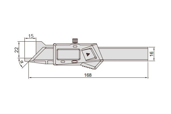 1180-6 Фаскомер цифровой 45°, 0-10 мм, 0.01 мм