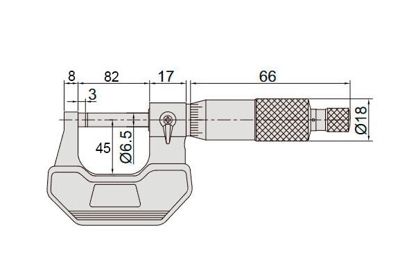 3202-75A Микрометр гладкий 50-75 мм, Тип A