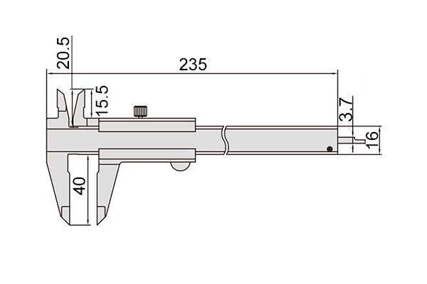 1205-1501S Штангенциркуль нониусный ШЦ-1 0-150 мм, 0.02 мм, губки 40 мм