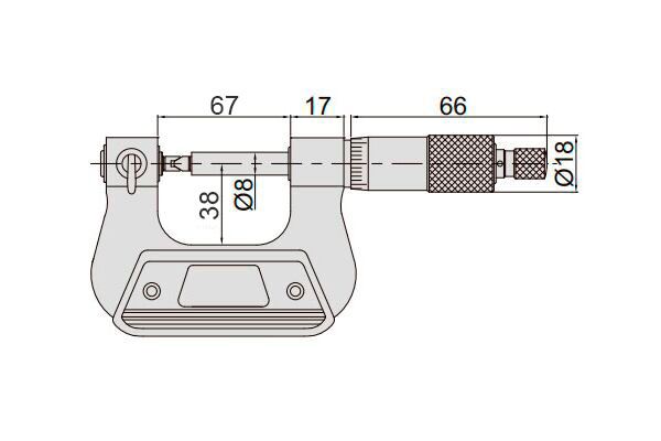 3281-50A Микрометр резьбовой MBM 25-50 мм, 0.01 мм