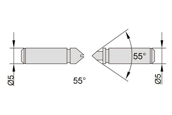7381-T21 Cменные наконечники для измерения резьбы, 55°, 60-48 TPI