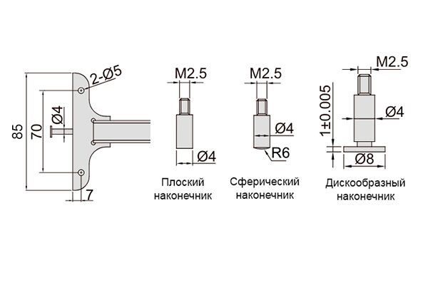1148-100 Штангенглубиномер цифровой с цилиндрическим стержнем 0-100 мм, 0.01 мм