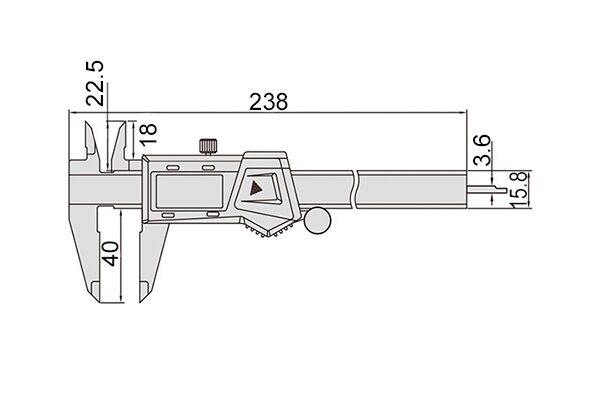 Штангенциркуль цифровой ШЦЦ-1-150, 0.01, губки 40 мм Micron