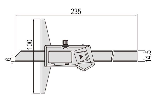 Штангенглубиномер цифровой 0-150 мм, 0.01, 100 мм Norgau