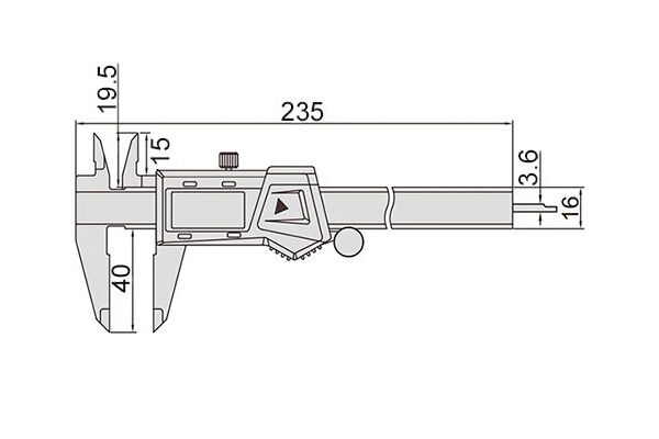 Штангенциркуль цифровой ШЦЦ 150х0.01 и 6"х0.0005", IP67 (Проф), губки 40 мм