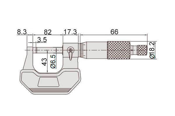 Микрометр МК 75 0,01 Тип А, механический гладкий, кл. 1