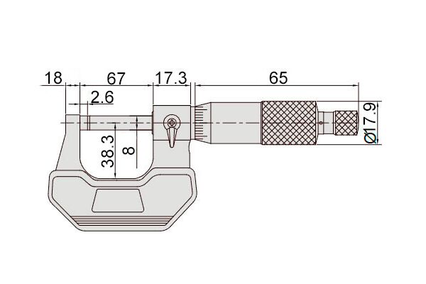 Микрометр резьбовой МВМ 60°, 25-50 мм, 0.01 мм (с компл. насадок)