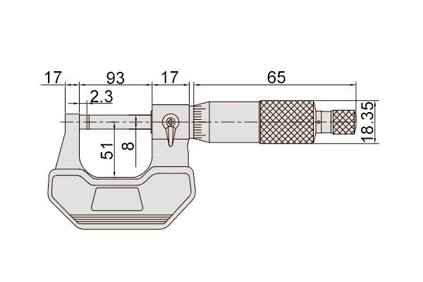 Микрометр резьбовой МВМ 60°, 50-75 мм, 0.01 мм (с компл. насадок)