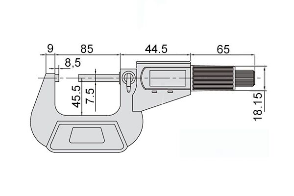 Микрометр цифровой зубомерный дисковый МЗЦ-50 25-50 мм, 0.001 мм