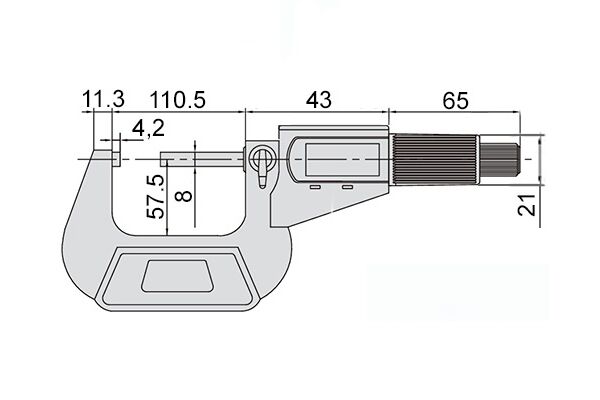 Микрометр цифровой зубомерный дисковый МЗЦ-100 75-100 мм, 0.001 мм