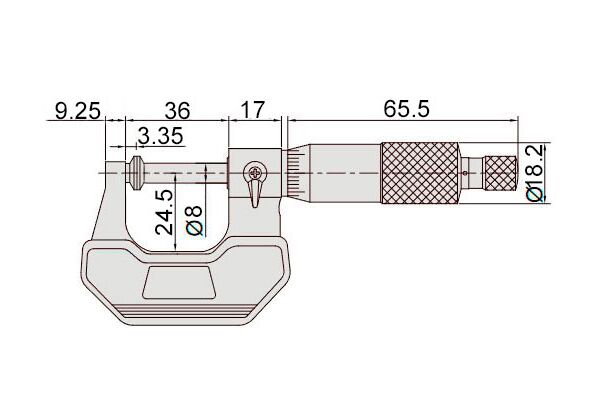 Микрометр зубомерный дисковый МЗ-25 0-25 мм, 0.01 мм