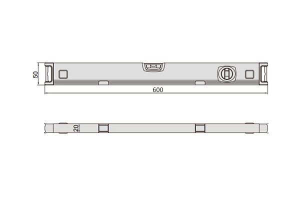 4914-600 Уровень алюминиевый 600 мм, 0.5 мм