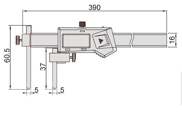 Штангенциркуль цифровой межцентровой ШЦЦСЦ-200 5-300 мм/0.2-12", 0.01 мм/0.0005"