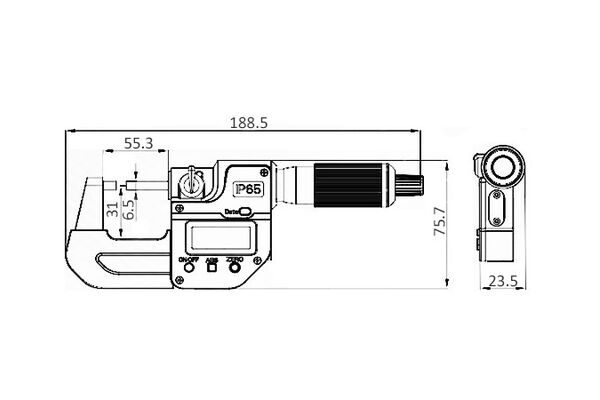 4410-1110-A Микрометр цифровой МКЦ IP65 25-50 мм/1-2", 0.001 мм/0.00005"