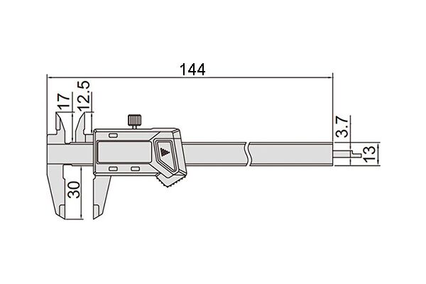 1111-75A Штангенциркуль цифровой ШЦЦ-0-75 мм, 0.01 мм, губки 30 мм