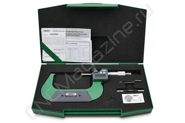 3101-100A Микрометр цифровой 75-100 мм, 0.001 мм, IP65