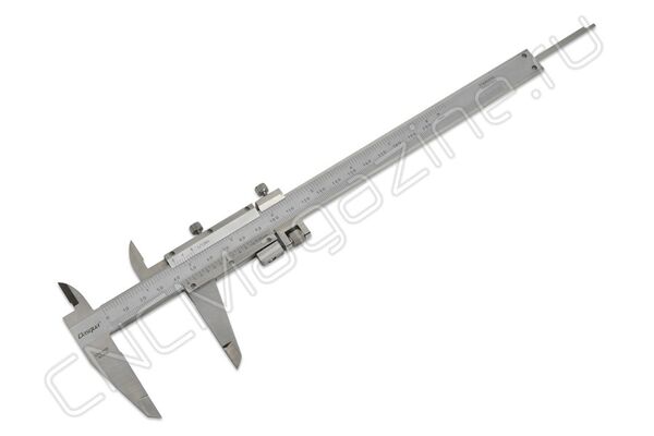 1210-3110 Штангенциркуль ШЦ нониусный с микроподачей, 0-200 мм/0-8", 0.05 мм/1/128"